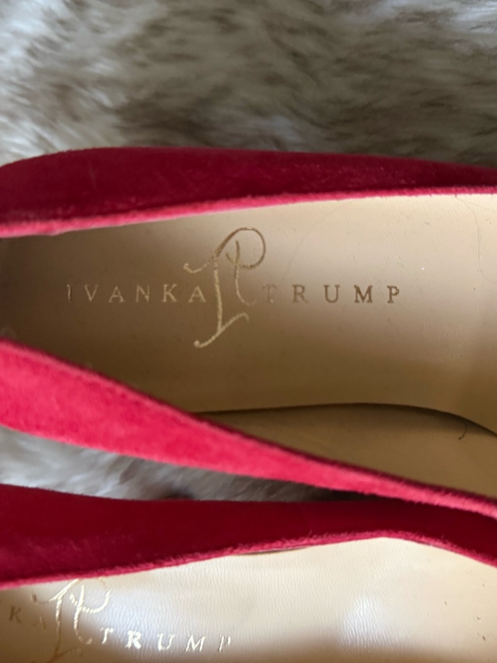 Ivanka Trump Red Suede Pumps - Picture 4 of 5